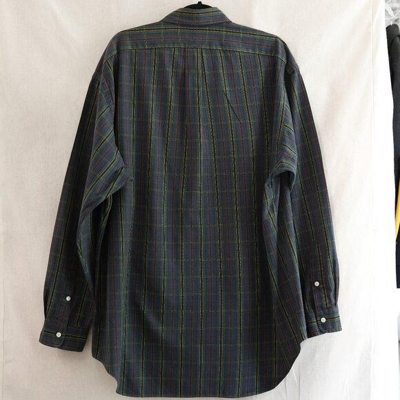 Ralph Lauren 100% Cotton BIG SHIRT Plaid Long Sleeve Casual Button Down Large - Picture 2 of 5